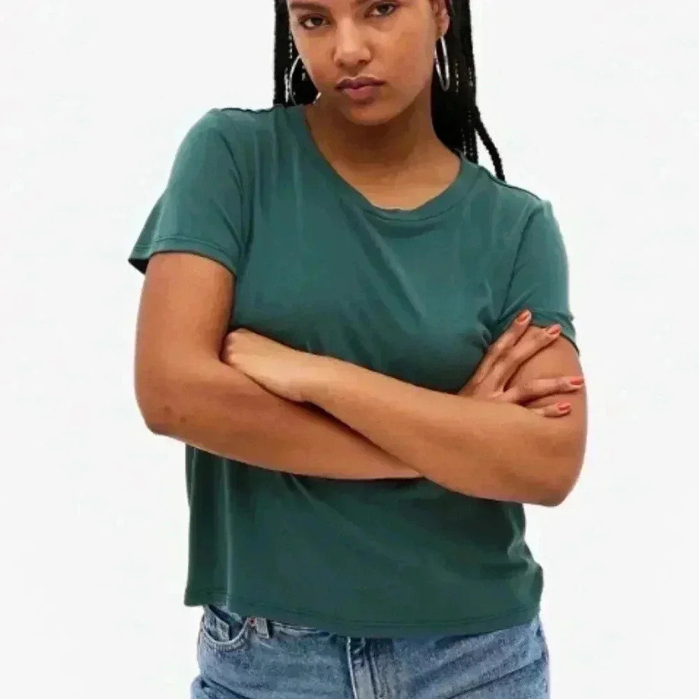 Super soft Teal/ Green soft t-shirt Monki size L/XL